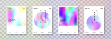 Geometrik kaplama seti. Soyut arka planlar. Parlak geometrik kapak, gradyan ağ doksanları, 80 'lerin retro tarzı. Kitap, yıllık, mobil arayüz, web uygulaması için yanardöner grafik şablonu.