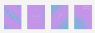 Minimum moda kaplama şablonu ayarlandı. Yarım tonlu fütürist düzen. Kitap, katalog ve yıllık için geometrik kapak şablonu. Minimalist renkli gradyanlar. Soyut iş illüstrasyonu.