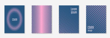 Minimum trend kapsamı. Vektör yarım ton eğimleri. Broşür, poster, broşür ve davetiye için geometrik gelecek şablonu. Minimalist renkli kapak. EPS 10 illüstrasyonu.