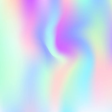 Soyut arkaplan hologramı. Hologramla sıvı gradyan örgü arkaplanı. 90 'lar, 80' ler modası. Pankart, broşür, kapak tasarımı, mobil arayüz, web uygulaması için yanardöner grafik şablonu.