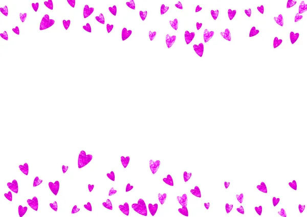 Grunge Heart Background Valentines Day Pink Glitter February 14Th Day — Stock Vector