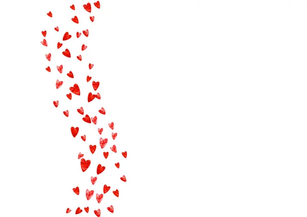 Καρδιά Κομφετί Φόντο Ροζ Γκλίτερ Ημέρα Του Αγίου Βαλεντίνου Διανυσματικό — Διανυσματικό Αρχείο