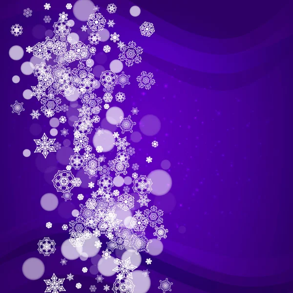 Новогодняя Тематическая Распродажа Ультрафиолетовыми Снежинками Новогодний Снежный Фон Зимняя Рамка — стоковый вектор
