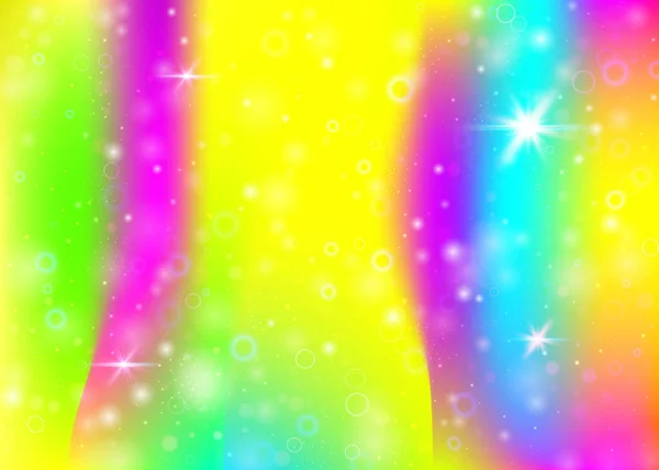 Feenhintergrund Mit Regenbogennetz Buntes Universum Banner Prinzessinnenfarben Fantasy Farbverlauf Hintergrund — Stockvektor