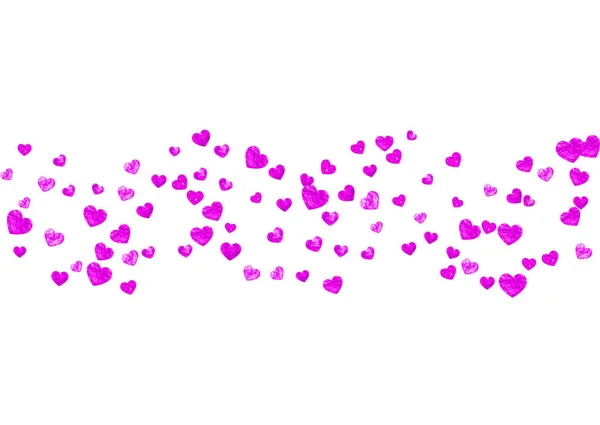 Mother Day Background Pink Glitter Confetti Isolated Heart Symbol Rose — Stock Vector