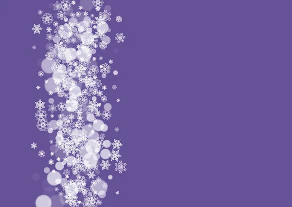 Fenêtre Neige Avec Flocons Neige Ultraviolets Nouvel Givré Toile Fond — Image vectorielle