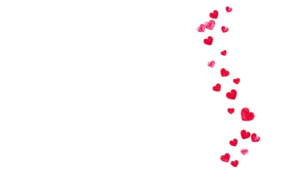 Грязный Сердечный Фон Дню Святого Валентина Красной Глиттером Февраля День — стоковый вектор