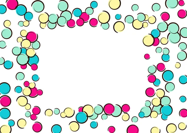 Komischer Hintergrund Mit Pop Art Konfetti Große Farbige Flecken Spiralen — Stockvektor