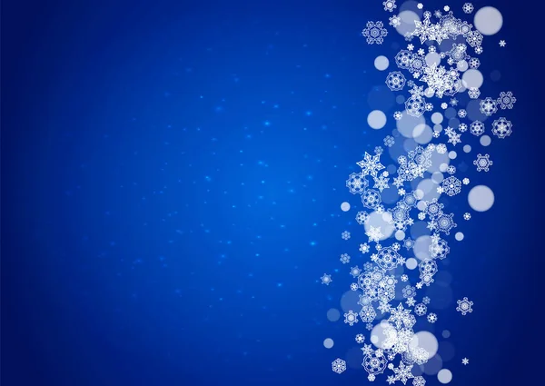 Cadre Neige Avec Des Flocons Neige Blancs Pour Noël Célébration — Image vectorielle