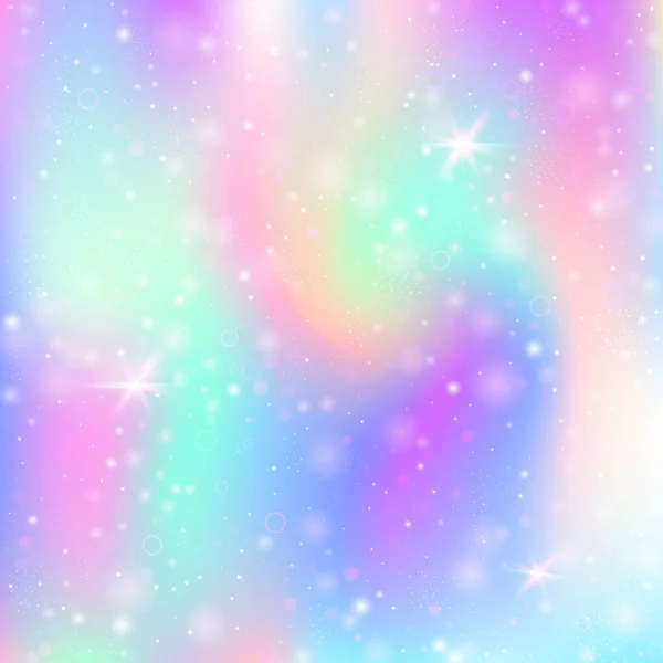 Fondo Hadas Con Malla Arco Iris Banner Universo Líquido Colores — Vector de stock