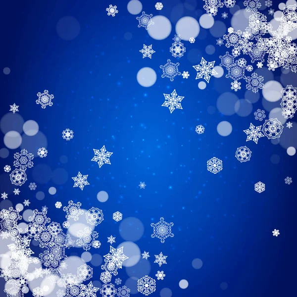 Bordure Flocon Neige Pour Noël Nouvel Vacances Bordure Flocon Neige — Image vectorielle