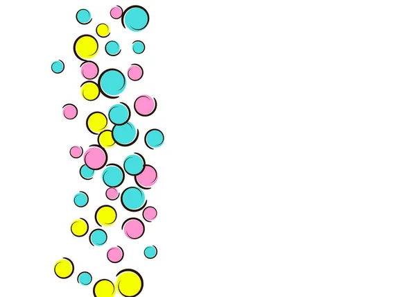 Fond Comique Avec Confettis Pop Art Pois Grandes Taches Colorées — Image vectorielle