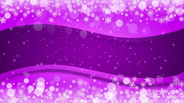 Weihnachtsgeschäft Mit Ultravioletten Schneeflocken Neujahrskulisse Schneerahmen Für Flyer Geschenkkarte Einladung — Stockvektor