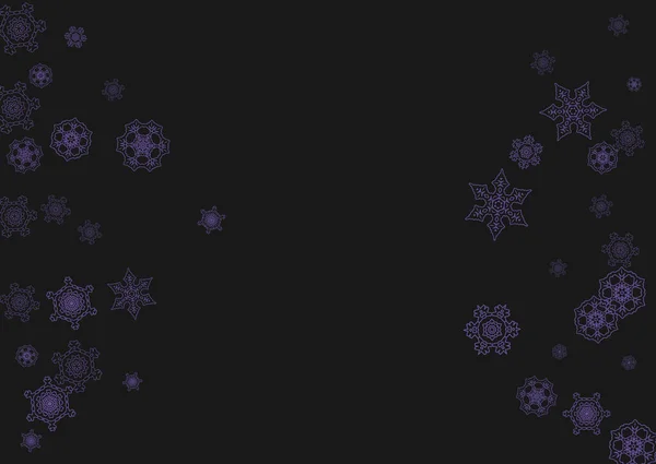Vente Thème Noël Avec Flocons Neige Ultraviolets Frontière Hiver Pour — Image vectorielle