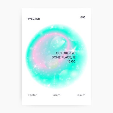 Prenses kapağı. Kawaii gökkuşağı hologramı. Holografik tek boynuzlu at gradyanı. Parlak evren bayrağı. Fantezi kapağı. Prenses sihirli parıltılar, yıldızlar ve bulanıklık ile kaplanmış kız partisi daveti.