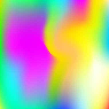 Gradyan ağ soyut arkaplanı. Gradyan örgülü çok renkli holografik arkaplan. 90 'lar, 80' ler modası. Pankart, el ilanı, kapak tasarımı, mobil arayüz, web uygulaması için Pearlescent grafik şablonu.