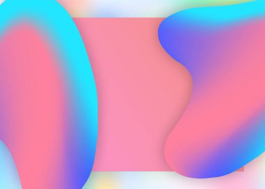 Sıvı sıvı. Minimalist mobil, web sitesi düzeni. Canlı gradyan örgüsü. Modern modayla birlikte holografik 3d arkaplan. Dinamik elementleri ve şekilleri olan sıvı. İniş sayfası.