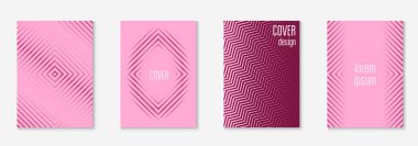Minimum moda kaplama şablonu ayarlandı. Yarım tonlu fütürist düzen. Kitap, katalog ve yıllık için geometrik kapak şablonu. Minimalist renkli gradyanlar. Soyut iş illüstrasyonu.