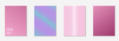 Güzel kapak şablonu. Yarım ton eğimli asgari trend vektörü. Broşür, poster, broşür ve davetiye için Geometrik serin kapak şablonu. Minimalist renkli şekiller. Soyut resimleme.