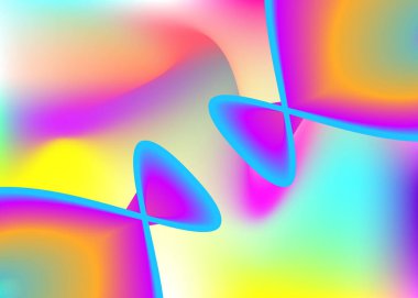 Sıvı sıvı. Canlı gradyan örgüsü. Modern modayla birlikte holografik 3d arkaplan. Soyut dergi, duvar kağıdı kompozisyonu. Dinamik elementler ve şekillerle sıvı arkaplan.