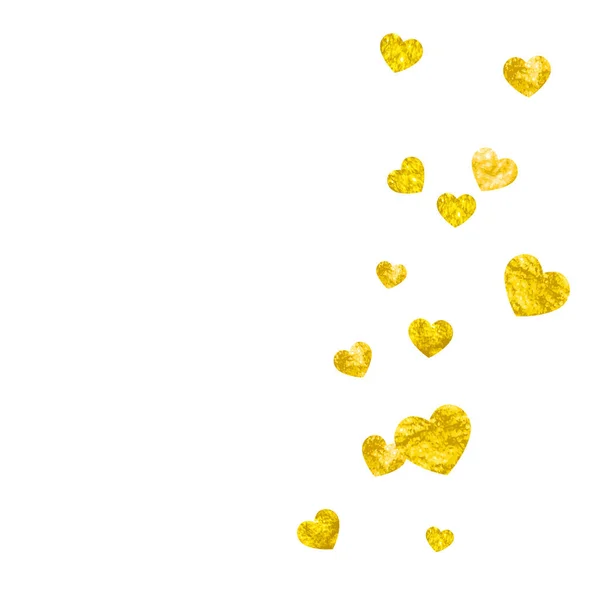 Fond Confettis Coeur Avec Des Paillettes Saint Valentin Cadre Vectoriel — Image vectorielle