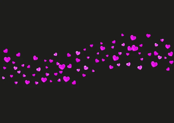 Dia Dos Namorados Coração Com Brilho Rosa Brilhos Fevereiro Vector — Vetor de Stock