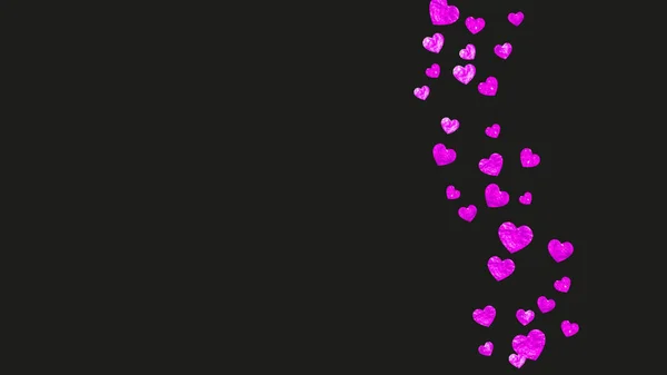 Fondo Corazón Grunge Para Día San Valentín Con Brillo Rosa — Vector de stock