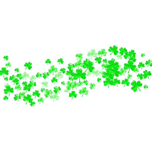 圣帕克斯节的Shamrock背景 幸运的三叶草 艳丽的三叶草框架 特价商品模板 节日洗发水背景 — 图库矢量图片
