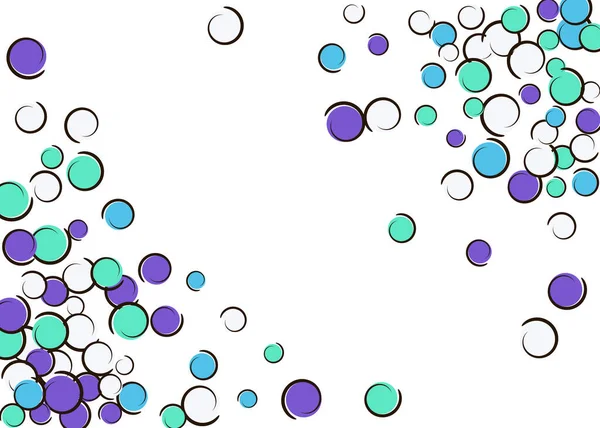 波尔卡圆点框与喜剧流行艺术圆点 白色上的大色斑 螺旋形和圆形 矢量图解 复古的孩子气飞溅为生日派对 彩虹圆点框 — 图库矢量图片