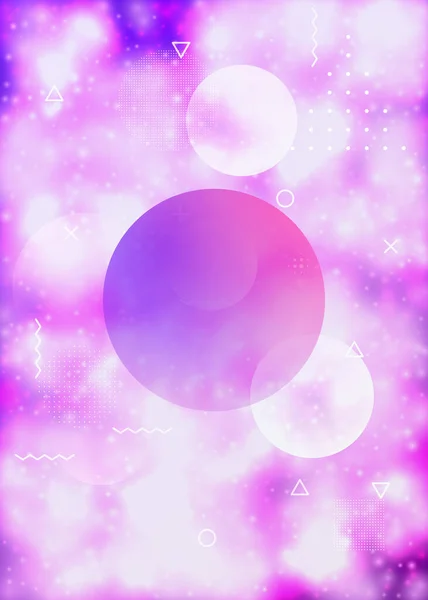 有液体霓虹灯形状的明亮背景 紫色液体 荧光覆盖与鲍海斯梯度 移动界面 网络应用的图形化模板 闪亮的背景 — 图库矢量图片