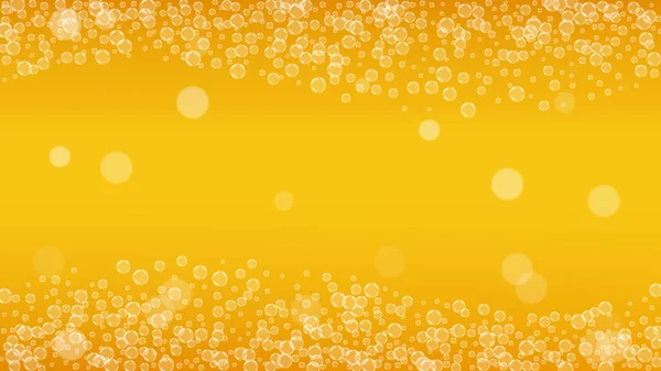 Bier Hintergrund Mit Realistischen Blasen Coole Flüssiggetränke Für Die Gestaltung — Stockvektor