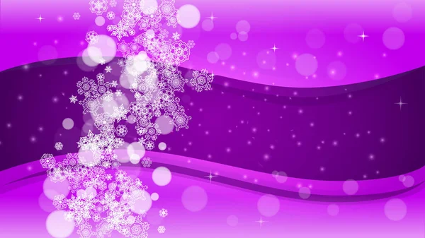 Schneefenster Mit Ultravioletten Schneeflocken Neujahrskulisse Winterrahmen Für Geschenkgutscheine Gutscheine Anzeigen — Stockvektor