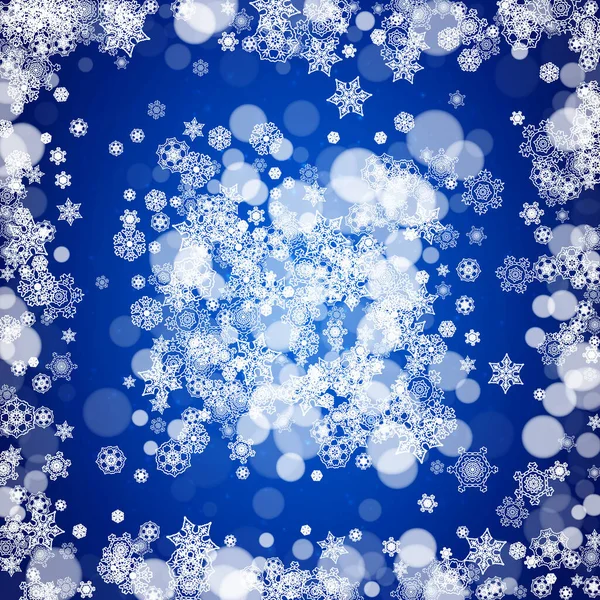 Kerst Achtergrond Met Witte Sneeuwvlokken Sprankelingen Winter Verkoop Nieuwjaar Kerstmis — Stockvector