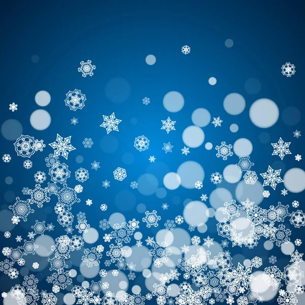 Χειμερινά Σύνορα Λευκές Νιφάδες Χιονιού Για Τον Εορτασμό Χριστουγέννων Και — Διανυσματικό Αρχείο