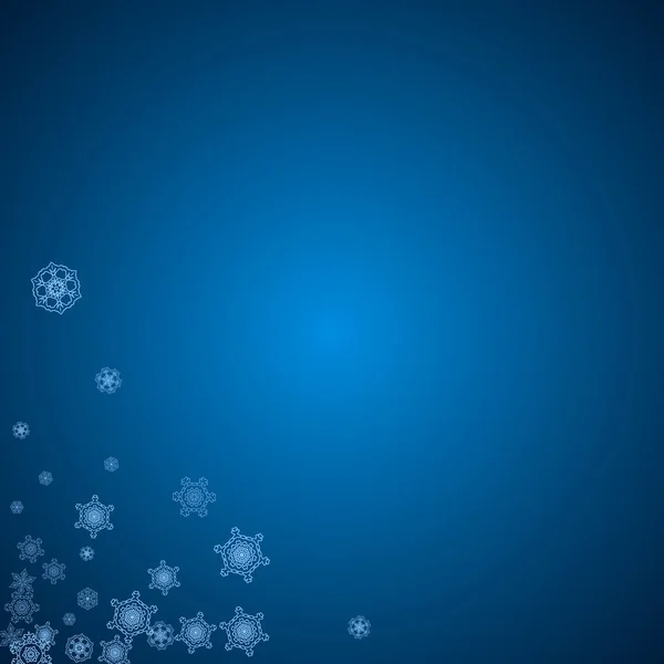 Flocons Neige Nouvel Sur Fond Bleu Avec Des Étincelles Thème — Image vectorielle