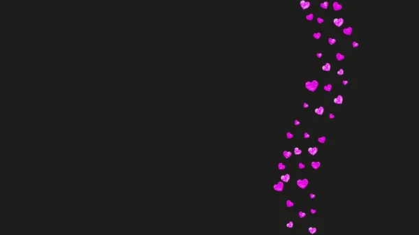 ピンクの輝きを持つバレンタインデーのためのグランジハートの背景 2月14日 グランジハートの背景用ベクトルコンフェッティ 手描きの質感 ギフト券 バウチャー イベントのための愛のテーマ — ストックベクタ