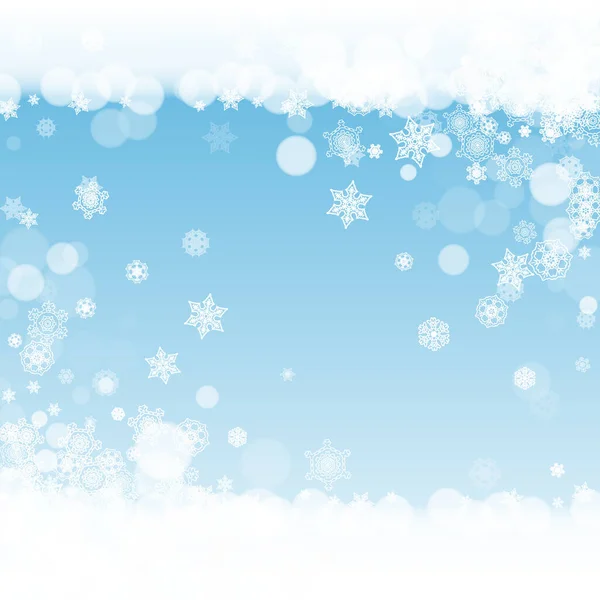 Rama Sylwestrowa Niebieskim Tle Zimowe Okno Boże Narodzenie Nowy Rok — Wektor stockowy