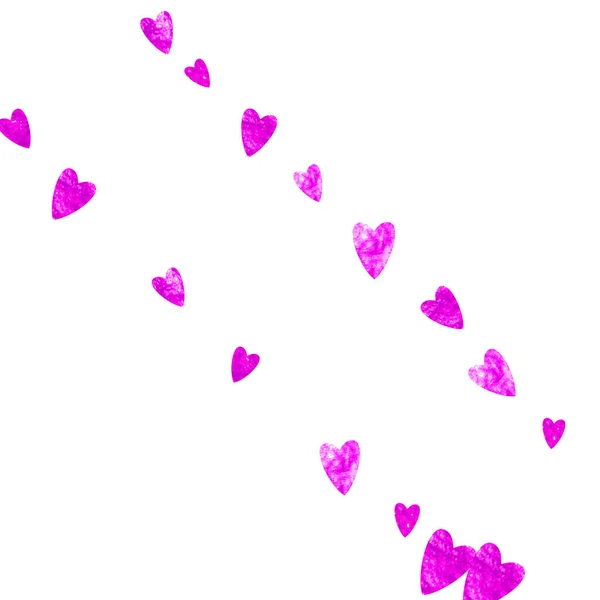 Mors Dag Bakgrund Med Rosa Glitter Konfetti Isolerad Hjärtsymbol Rosa — Stock vektor