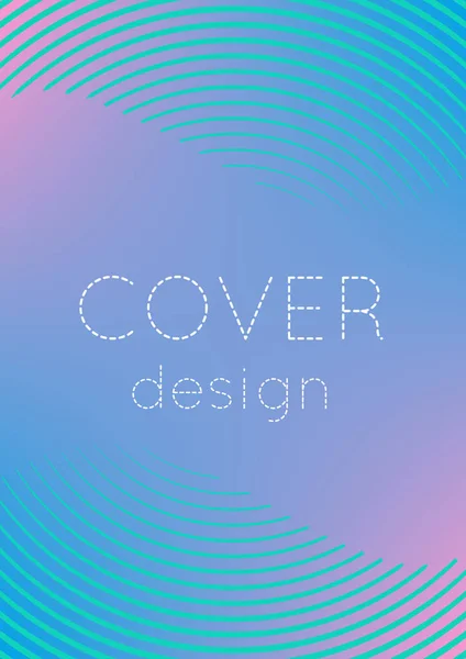 Abstract Cover Minimal Trendy Vector Halftone Gradients Geometric Future Template — Stock Vector