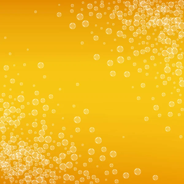 Пивний Фон Реалістичними Бульбашками Прохолодний Напій Дизайну Пабу Барного Меню — стоковий вектор