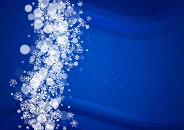 Beyaz Kar Taneleri Işıltılarıyla Noel Arkaplanı Kış Satışları Yeni Yıl — Stok Vektör