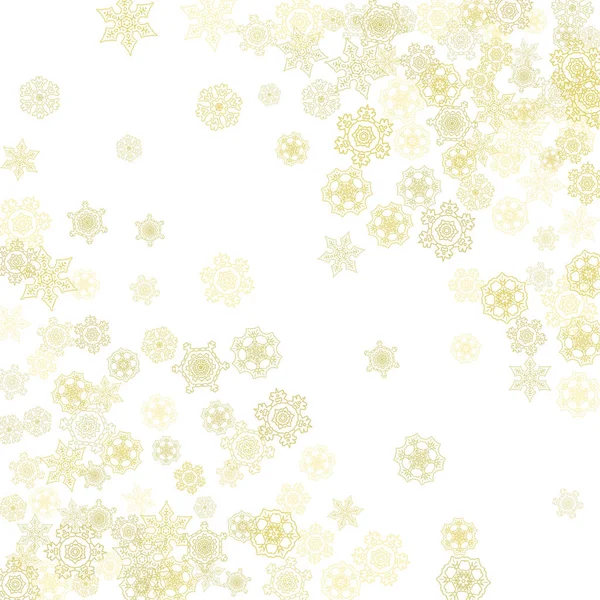 Glitter Snowflakes Frame White Background Winter Window Shiny Christmas New — Stock Vector