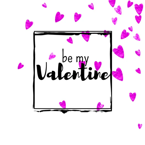 발렌틴 Vector Confetti Valentines Day Card Template 그림그리기 행사를 — 스톡 벡터
