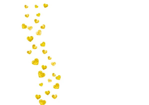 有金光闪闪的心形背景 情人节 矢量框架 手绘纹理 爱的主题为传单 特别的商业报价 结合心脏包扎的婚礼和婚礼模板 — 图库矢量图片