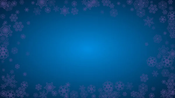 Kerstverkoop Met Ultraviolette Sneeuwvlokken Wintergrens Voor Flyer Cadeaubon Uitnodiging Zakelijke — Stockvector