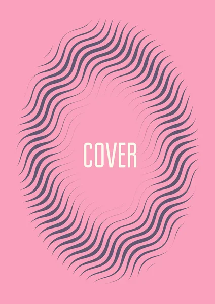 Minimal Trendy Cover Template Futuristic Layout Halftones Geometric Minimal Cover — Stock Vector