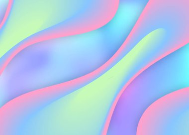 Sıvı dinamiği. Daire işareti, davetiye düzeni. Modern modayla birlikte holografik 3d arkaplan. Canlı gradyan örgüsü. Sıvı şekilli ve elementli akışkan dinamik arkaplan.