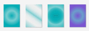 Güzel kapak şablonu. Yarım ton eğimli asgari trend vektörü. Broşür, poster, broşür ve davetiye için Geometrik serin kapak şablonu. Minimalist renkli şekiller. Soyut resimleme.