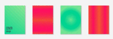 Broşürü hazırla. Retro duvar kağıdı, kitap, sertifika, afiş konsepti. Yeşil ve sarı. Broşürü en küçük moda kapağı olarak ayarla. Çizgi geometrik ögesi.