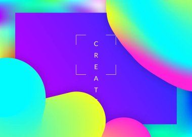 Sıvı sıvı. Canlı gradyan örgüsü. Yumuşak uygulama, afiş kompozisyonu. Modern modayla birlikte holografik 3d arkaplan. Dinamik elementleri ve şekilleri olan sıvı. İniş sayfası.